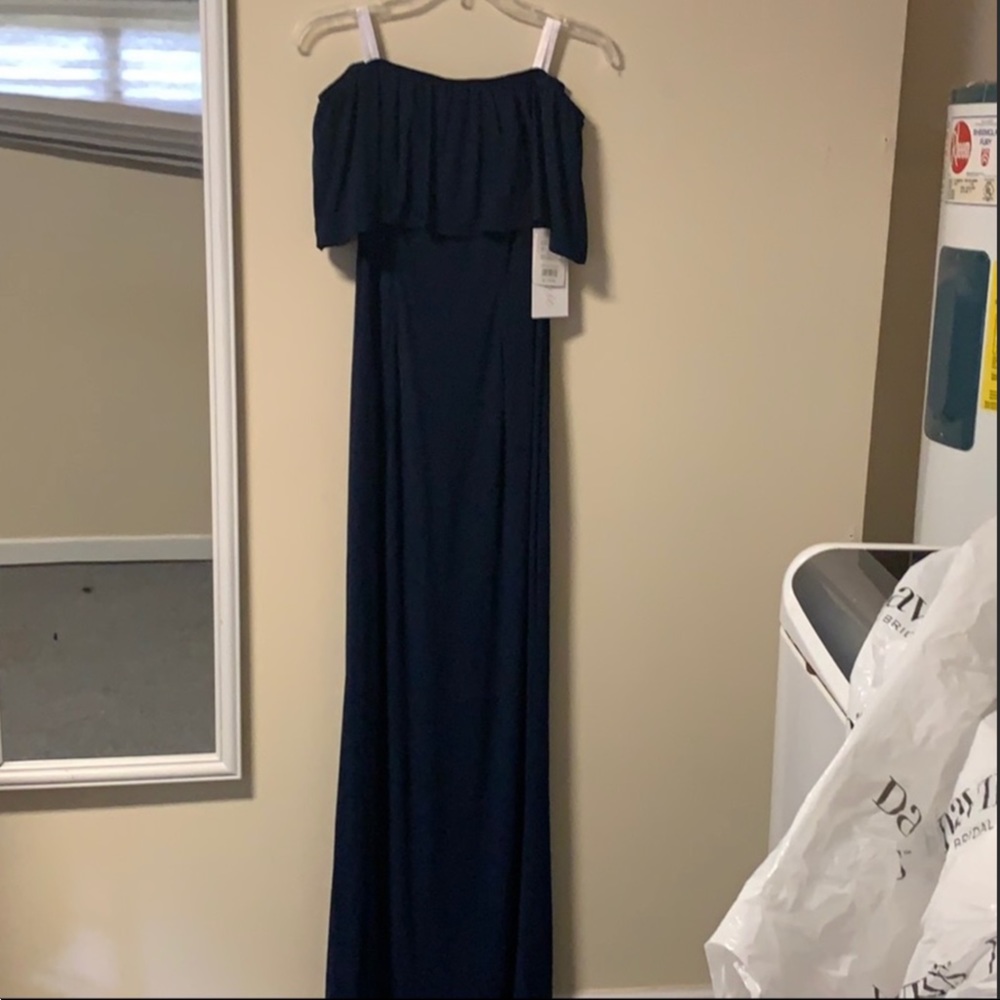 David’s Bridal Navy blue dress